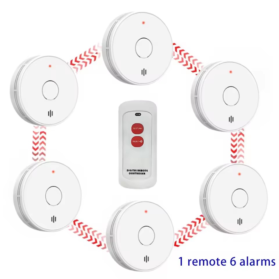 Smoke Detector Interconnected - Detektor Asap Terhubung dengan Baterai 10