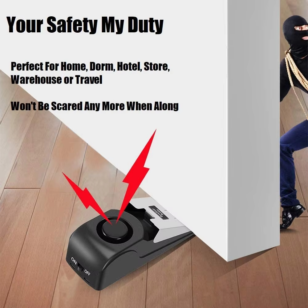 Door Stop Alarm - Alarm Anti Maling Nirkabel 120db, Penahan