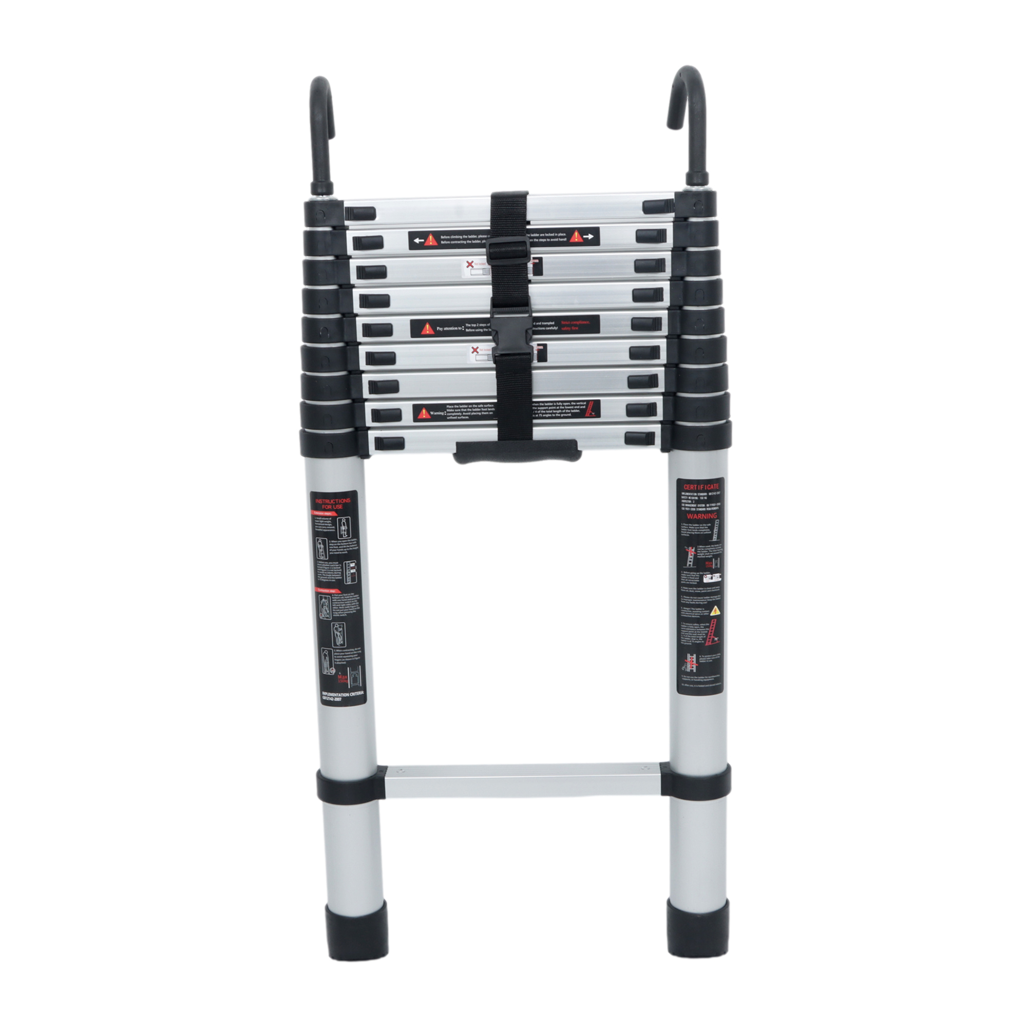 Fire Escape Ladder - Tangga Teleskopik Perak 12,5 FT dengan