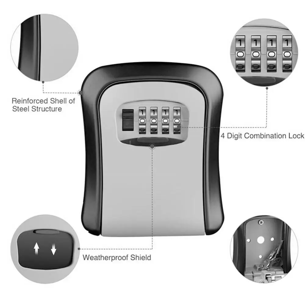 Kotak Kunci Tempel Dinding den - Lockbox Key Secure ulasan dan harga