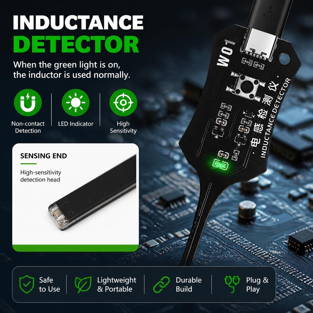 W01 Penguji Induktansi Tipe C  - Co Detector Plug ulasan dan harga