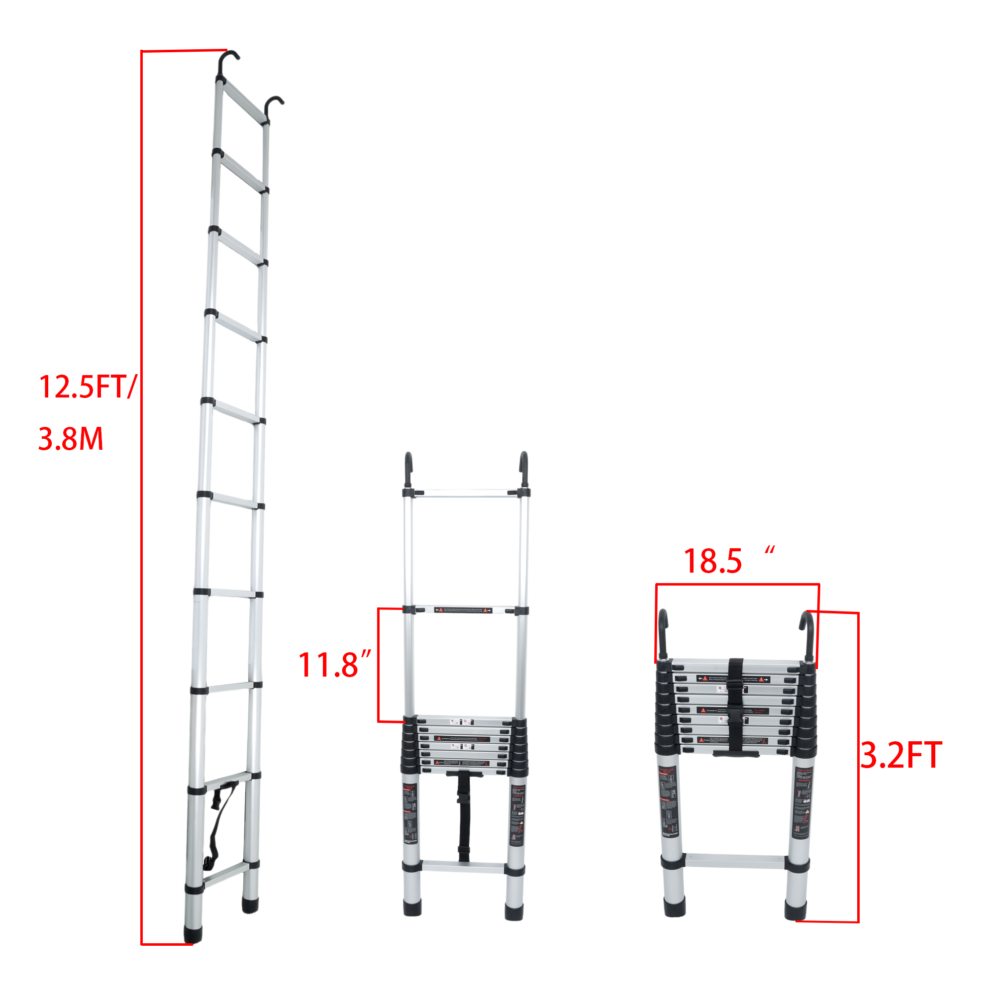 Tangga Teleskopik Perak 12,5 F - Fire Escape Ladder ulasan dan harga