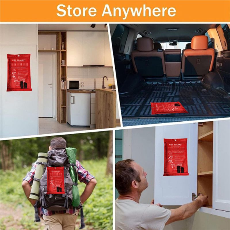 B48B-8PCS Selimut Pemadam Keba - Fire Blanket Kitchen ulasan dan harga